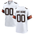 Friene Custom C.Browns White Game Stitched Jerseys