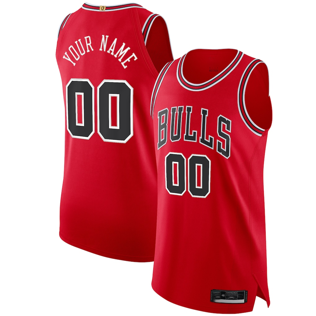 Friene Custom C.Bulls Red Authentic Jerseys - Icon Edition