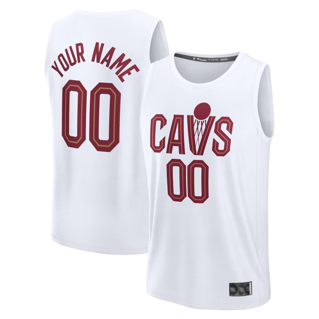 Friene Custom C.Cavaliers White Fast Break Jerseys - Icon Edition