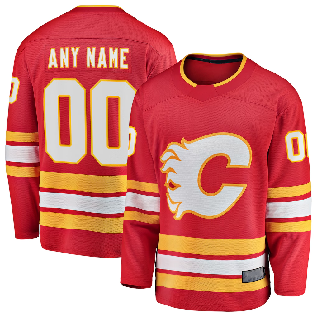 Friene Custom C.Flames Red Home Breakaway Jerseys