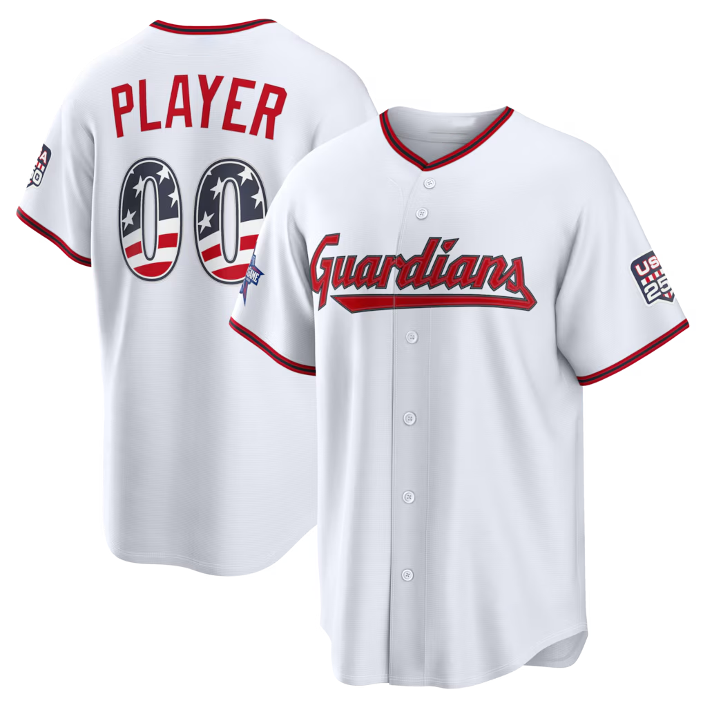 Friene Custom C.Guardians 2026 All-Star Edition Stars & Stripes White Stadium Jerseys