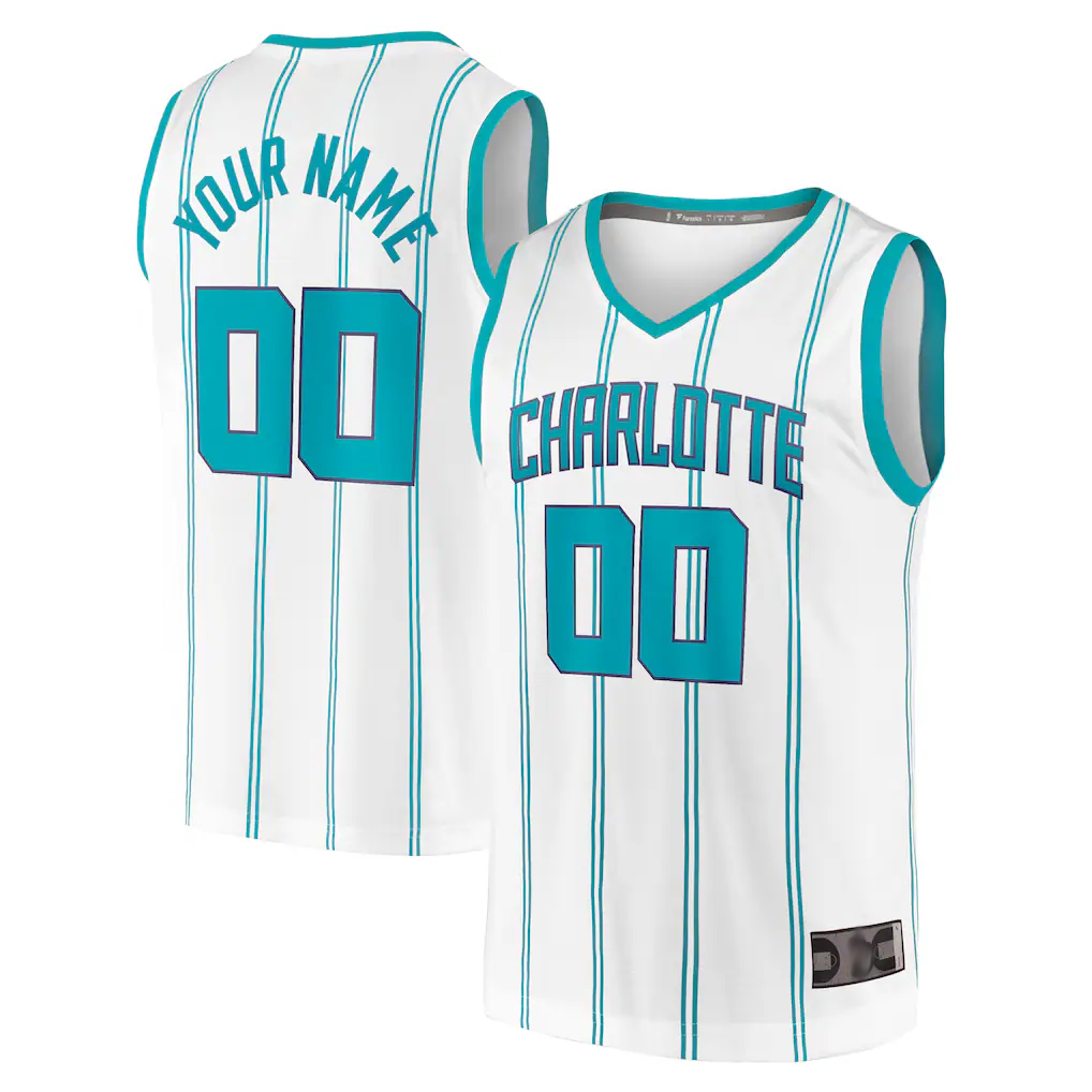 Friene Custom C.Hornets White Fast Break Custom Replica Jerseys - Association Edition