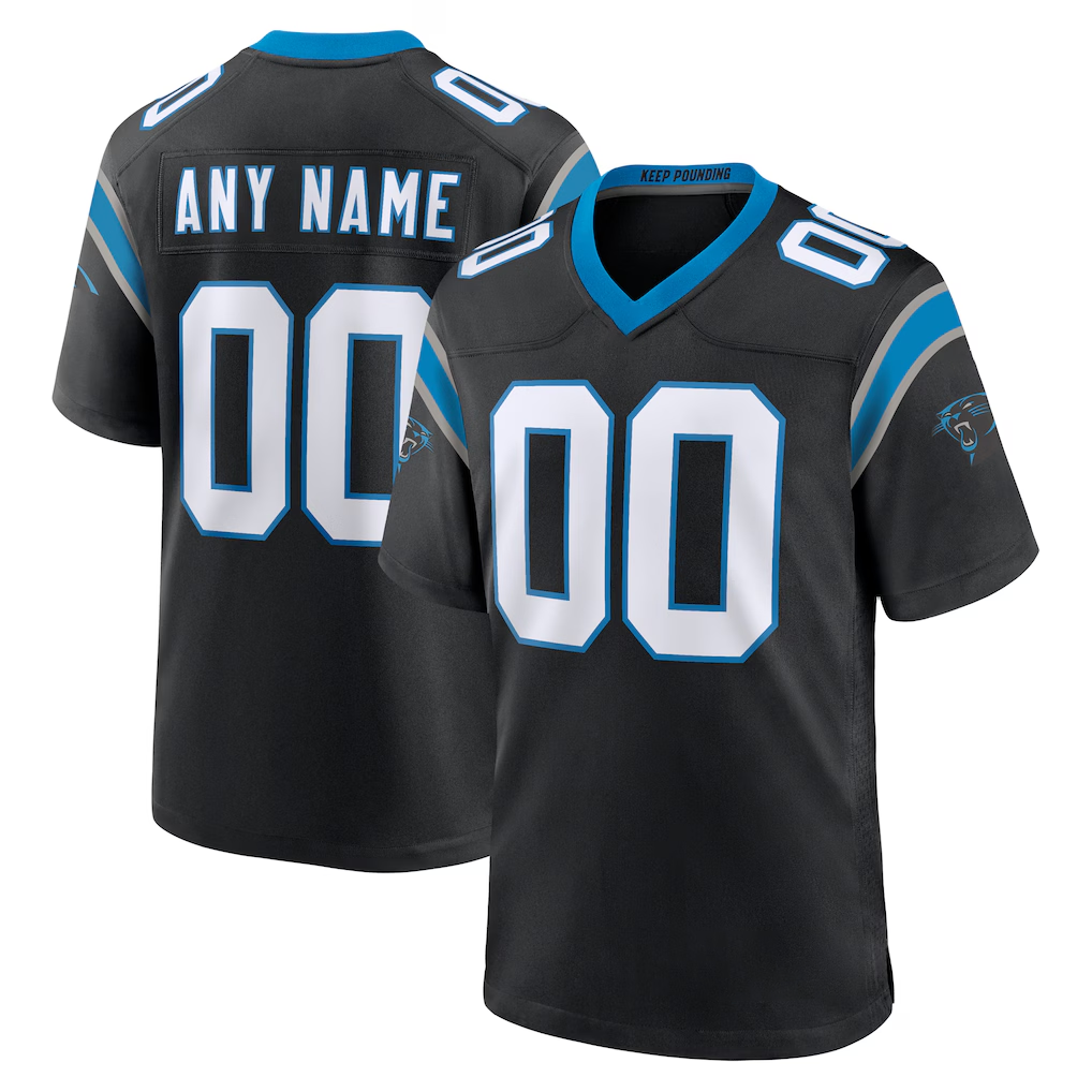 Friene Custom C.Panthers Black Game Stitched Jerseys