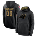 Friene Custom C.Panthers Black Salute to Service Pullover Hoodies Any Name & Numbers Stitched Jerseys