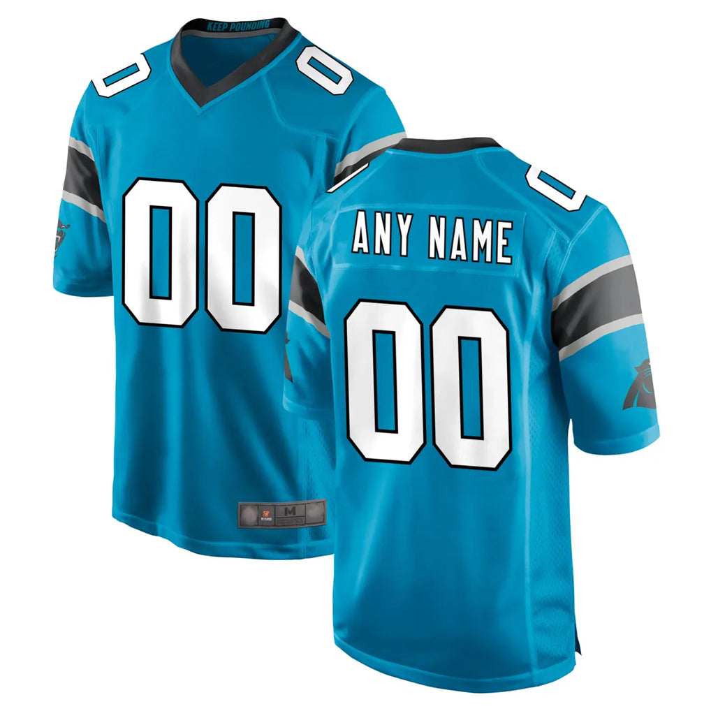 Friene Custom C.Panthers Blue Game Any Name & Numbers Stitched Jerseys