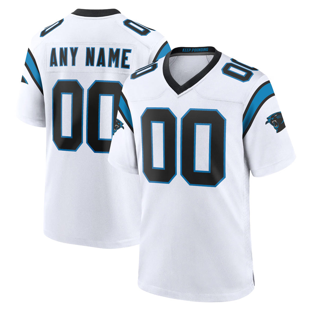 Friene Custom C.Panthers White Home Game Any Name & Numbers Stitched Jerseys