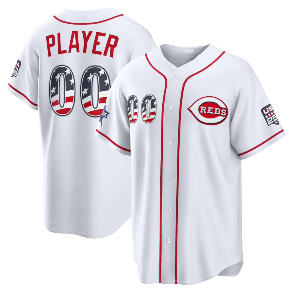 Friene Custom C.Reds 2026 All-Star Edition Stars & Stripes White Stadium Jerseys