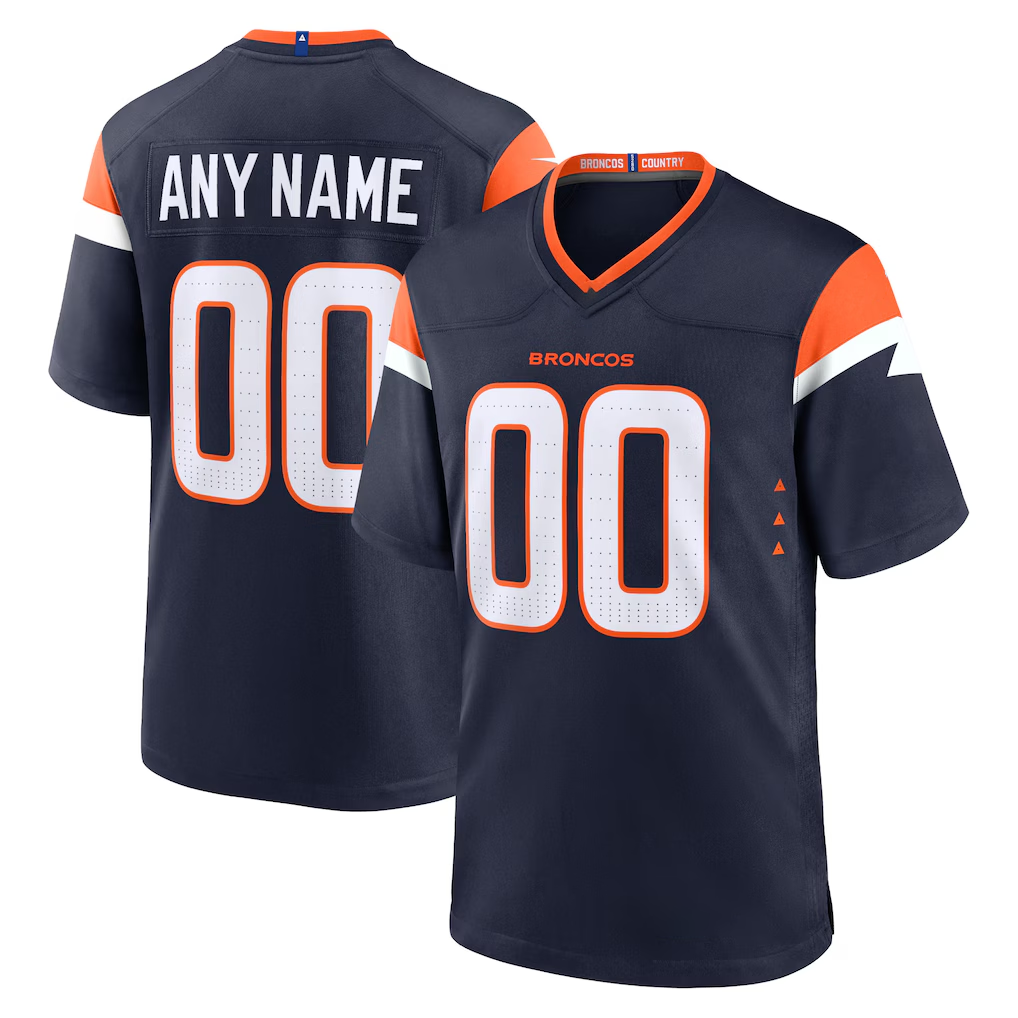 Friene Custom D.Broncos Navy Alternate Mile High Collection Game Stitched Jerseys