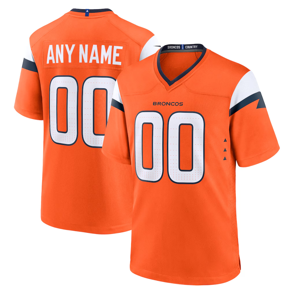 Friene Custom D.Broncos Orange Team Game Stitched Jerseys