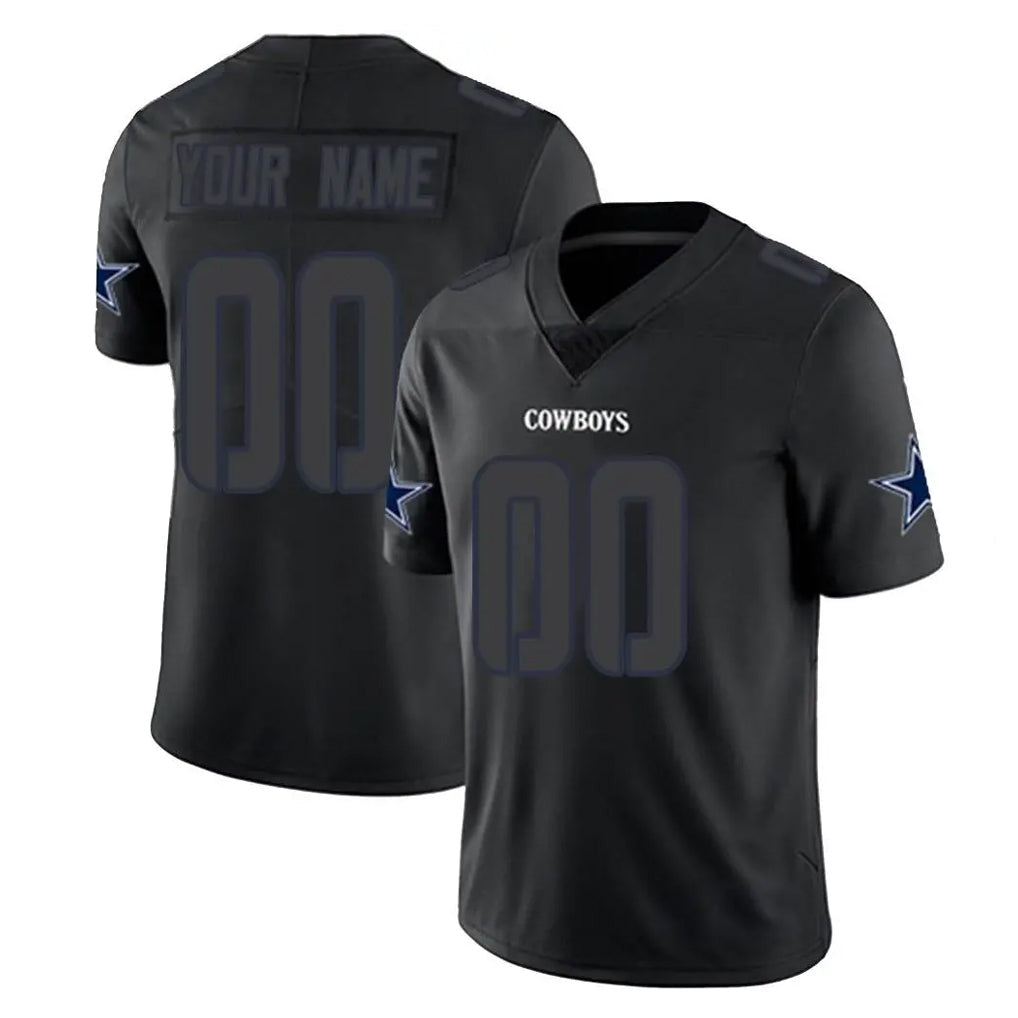 Friene Custom D.Cowboys Black Impact Limited Home Game Any Name & Numbers Stitched Jerseys