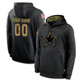 Friene Custom D.Cowboys Black Salute to Service Pullover Hoodies Limited Any Name & Numbers Stitched Jerseys
