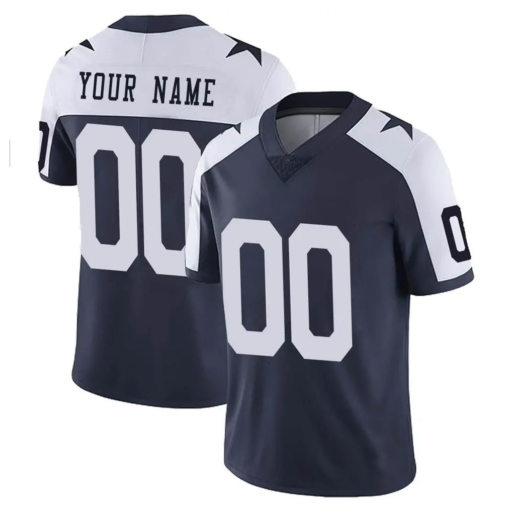 Friene Custom D.Cowboys Navy-White Limited Alternate Vapor Untouchable Home Game Any Name & Numbers Stitched Jerseys