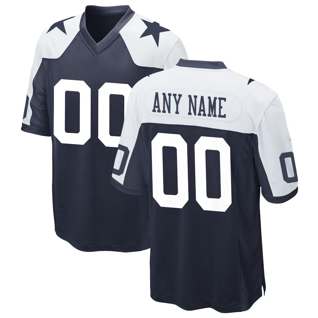 Friene Custom D.Cowboys Navy Alternate Game Jersey Stitched Jerseys