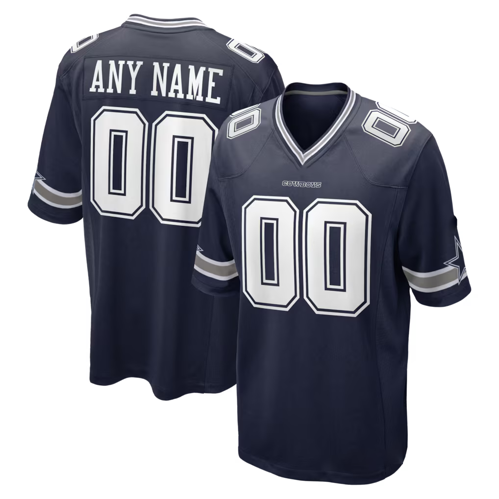Friene Custom D.Cowboys Navy Game Stitched Jerseys