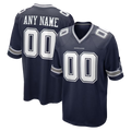 Friene Custom D.Cowboys Navy Game Stitched Jerseys