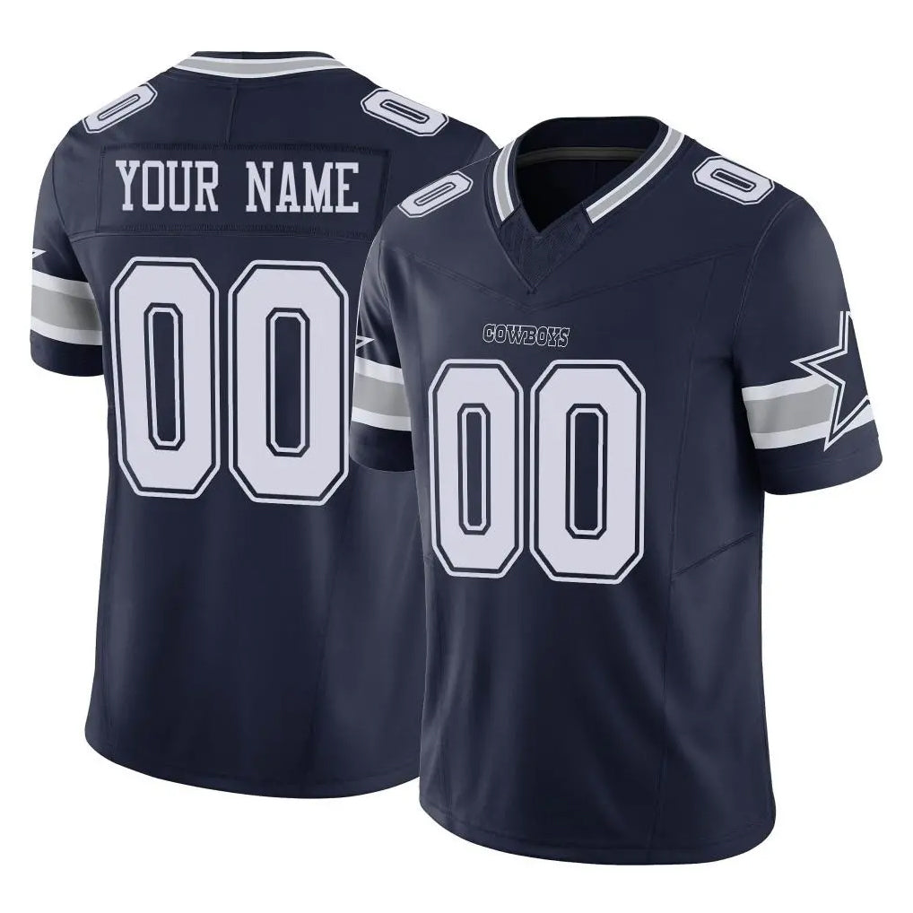 Friene Custom D.Cowboys Navy Limited Vapor F.U.S.E. Home Game Any Name & Numbers Stitched Jerseys
