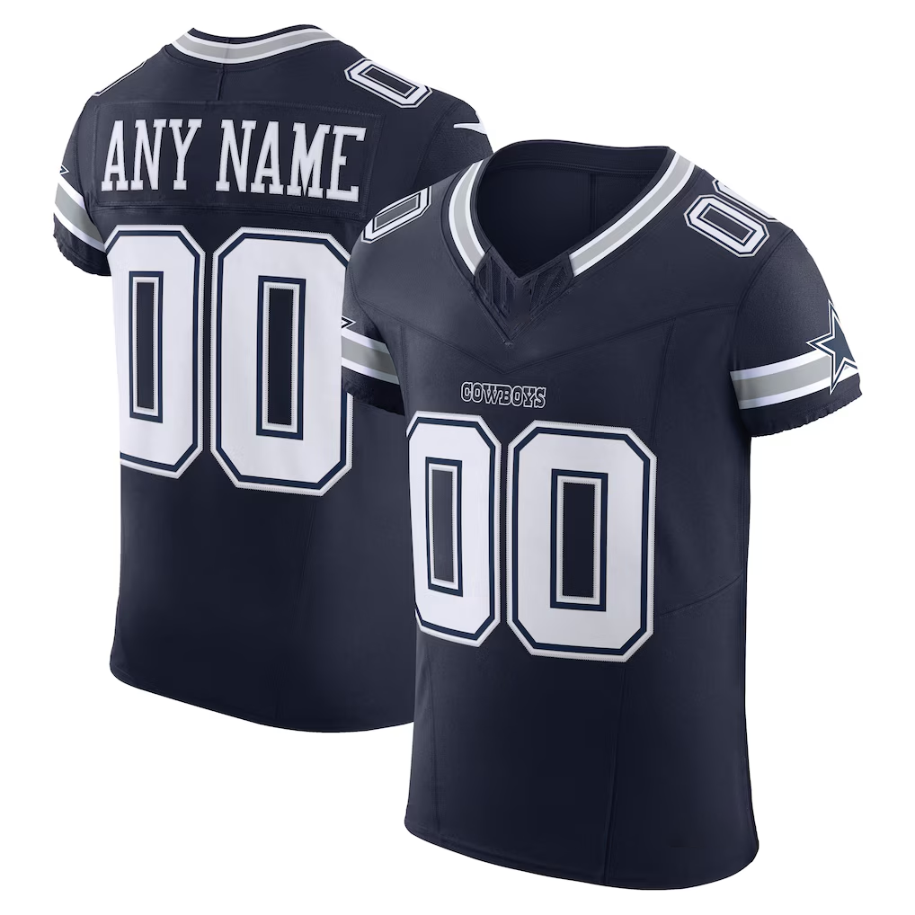 Friene Custom D.Cowboys Navy Vapor F.U.S.E. Elite Custom Stitched Jerseys
