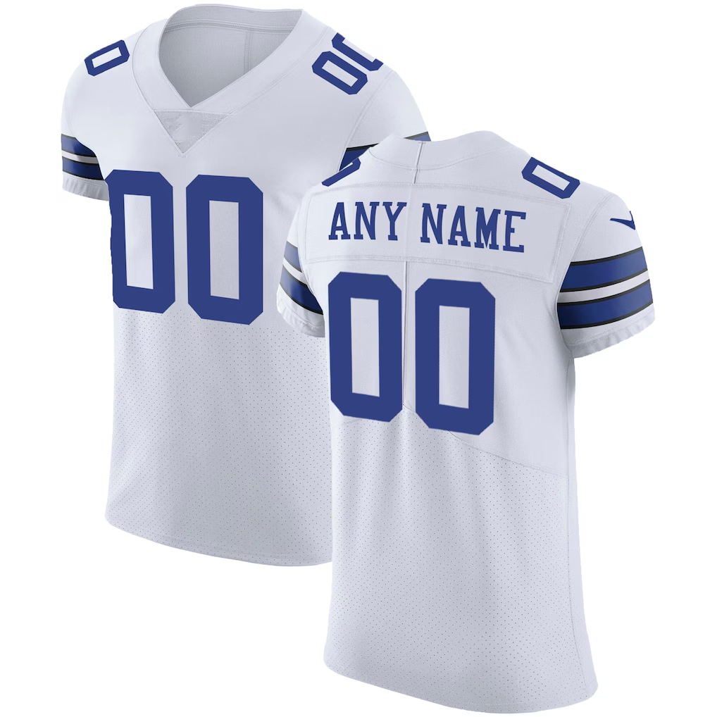 Friene Custom D.Cowboys White Vapor Untouchable Elite Stitched Jerseys