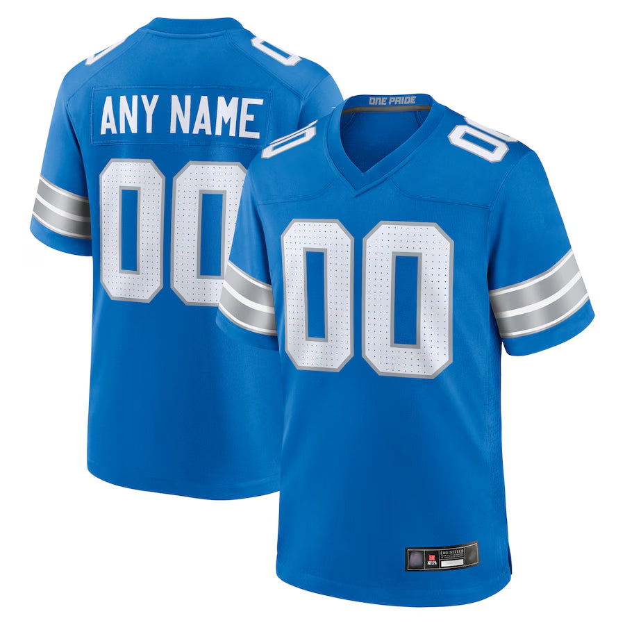 Friene Custom D.Lions Blue Home Game Stitched Jerseys