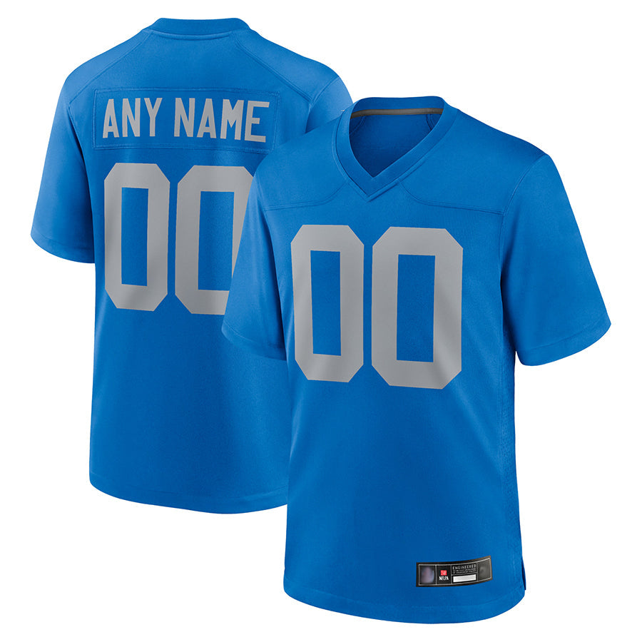 Friene Custom D.Lions Blue Limted Game Alternate Stitched Jerseys