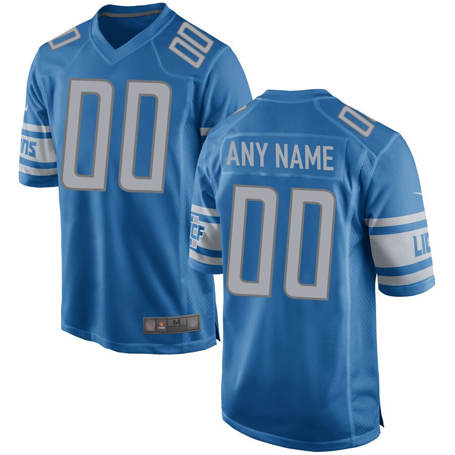 Friene Custom D.Lions Blue Replica Game Stitched Jerseys