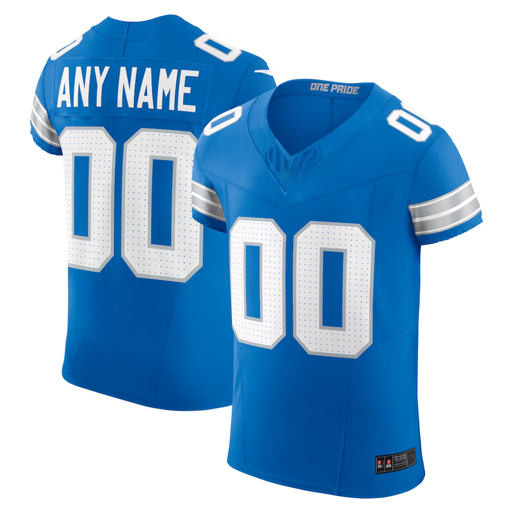 Friene Custom D.Lions Blue Team Vapor F.U.S.E. Elite Stitched Jerseys