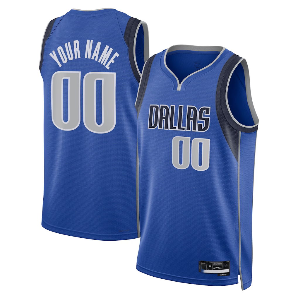 Friene Custom D.Mavericks Blue Swingman Jerseys - Icon Edition