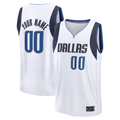 Friene Custom D.Mavericks White Fast Break Jerseys - Association Edition