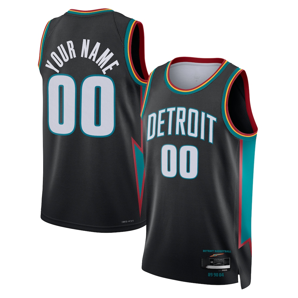 Friene Custom D.Pistons Charcoal 202526 City Edition Swingman Jerseys
