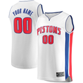Friene Custom D.Pistons White Fast Break Replica Jerseys - Association Edition
