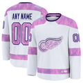 Friene Custom DR.Wings White 2024 Hockey Fights Cancer Practice Jerseys