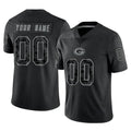 Friene Custom GB.Packers Black Reflective Limited Home Game Any Name & Numbers Stitched Jerseys