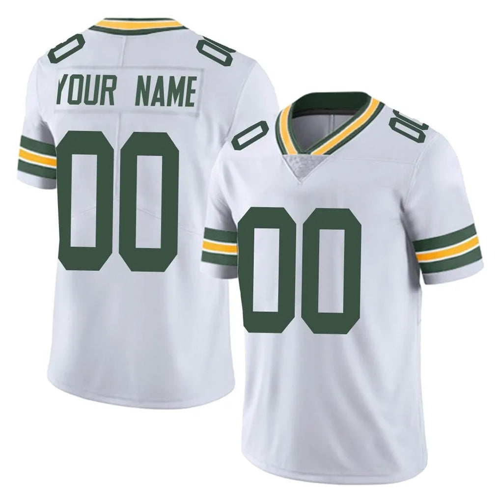 Friene Custom GB.Packers White Vapor Untouchable Limited Home Game Any Name & Numbers Stitched Jerseys