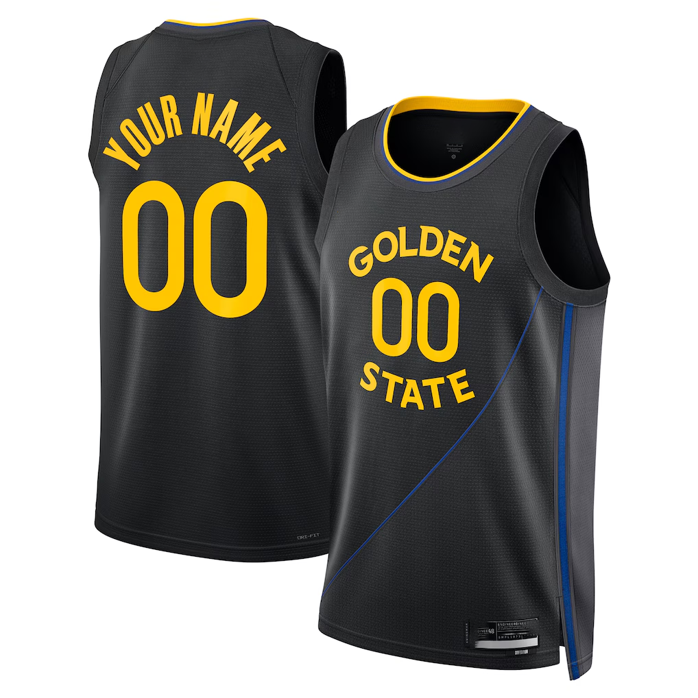 Friene Custom GS.Warriors Black 202425 Swingman Jerseys - Statement Edition