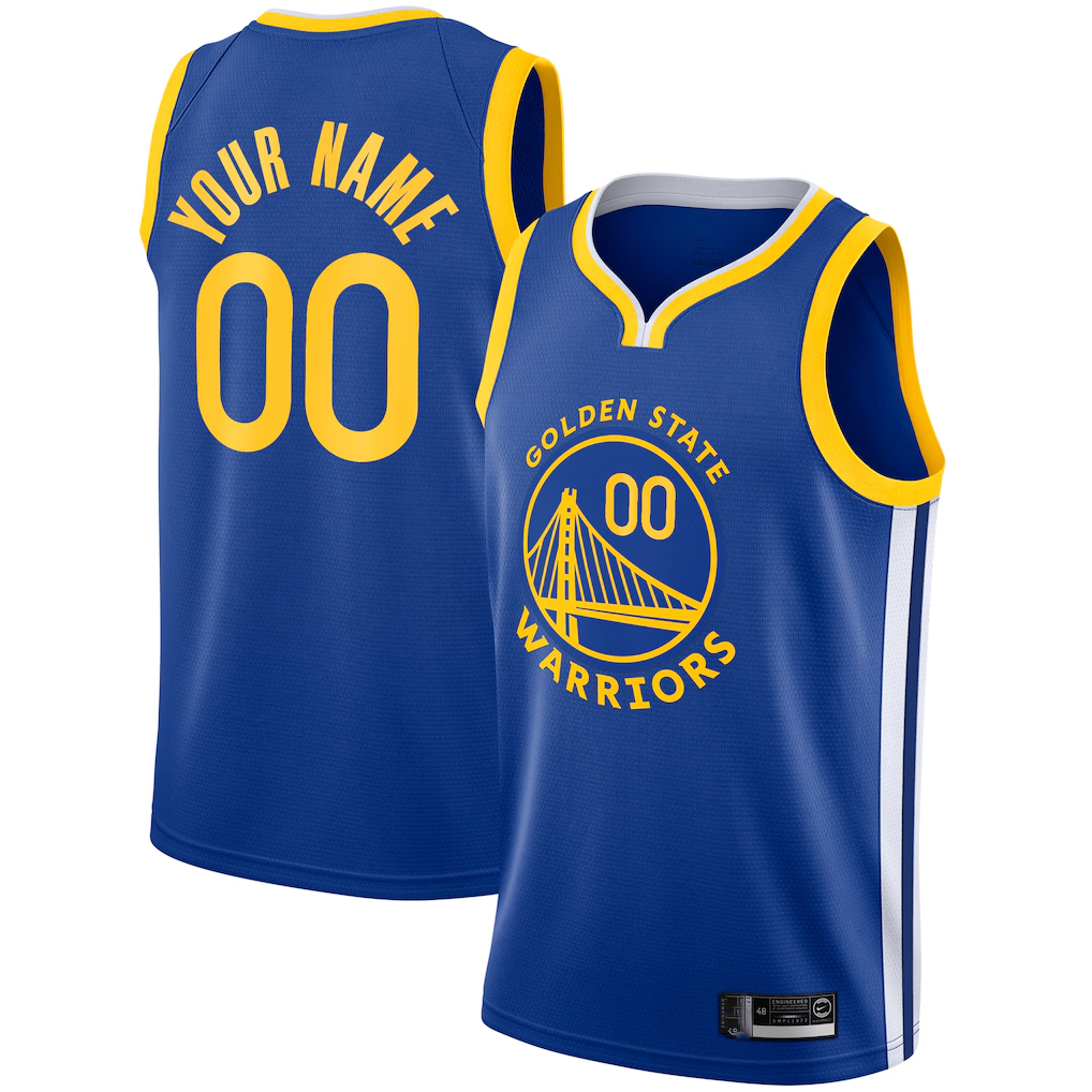 Friene Custom GS.Warriors Royal 201920 Swingman Jerseys - Icon