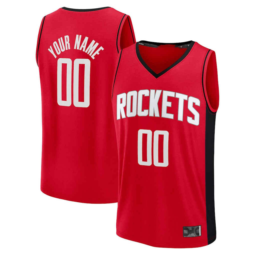 Friene Custom H.Rockets Red Fast Break Stitched Jerseys- Icon Edition