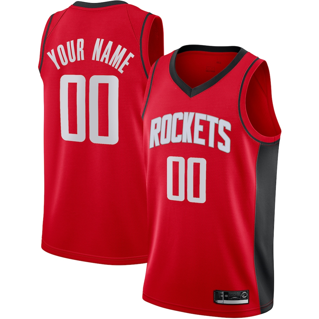 Friene Custom H.Rockets Red Swingman Stitched Jerseys- Icon Edition