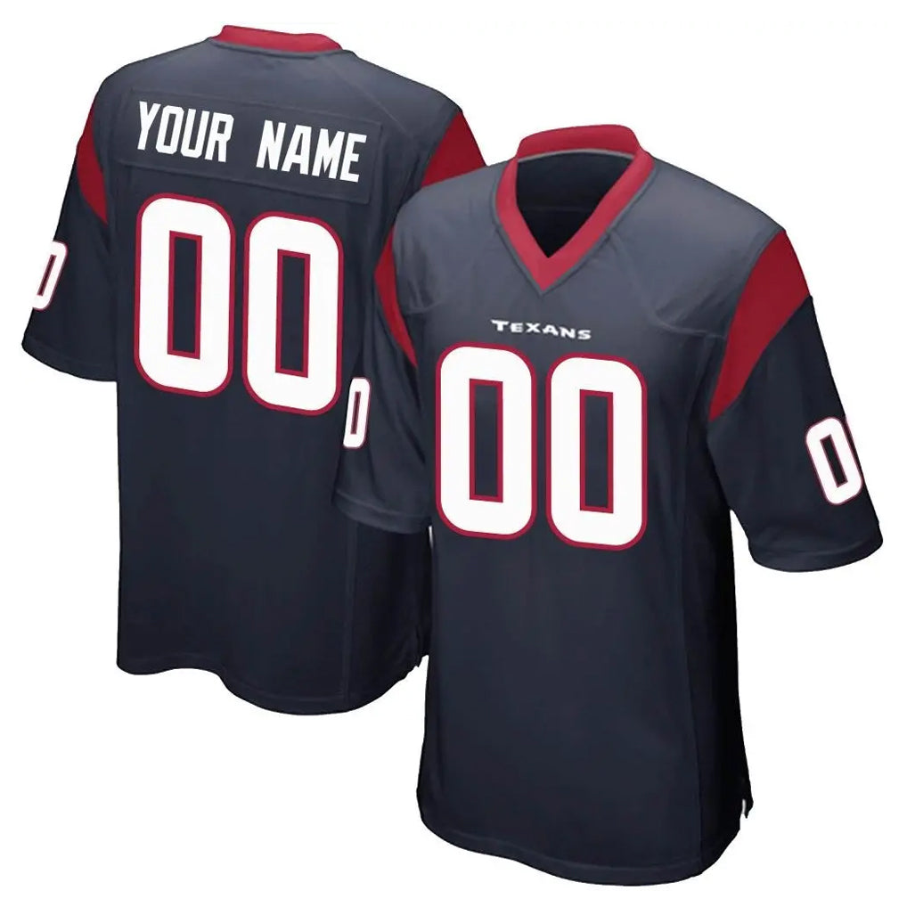 Friene Custom H.Texans Navy Home Game Any Name & Numbers Stitched Jerseys