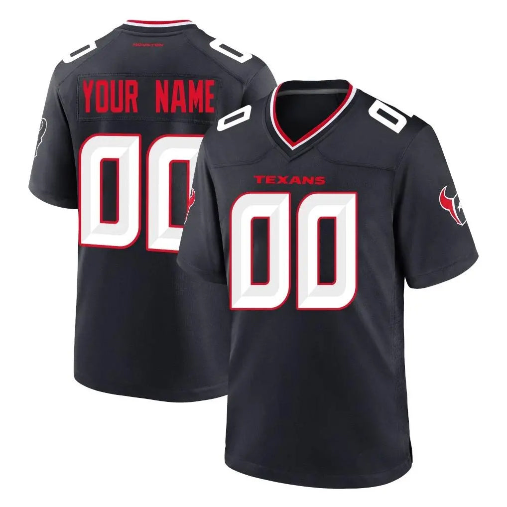 Friene Custom H.Texans Navy Team Home Game Any Name & Numbers Stitched Jerseys