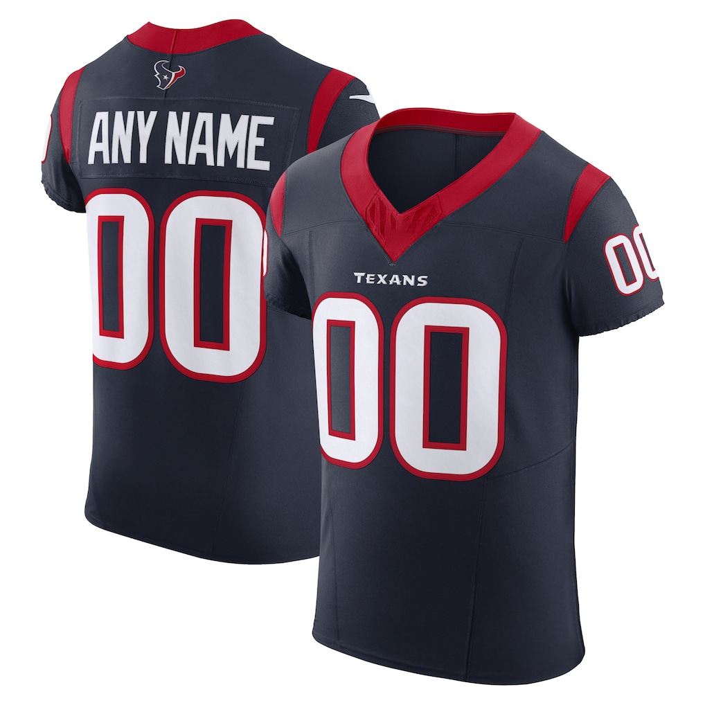 Friene Custom H.Texans Navy Vapor F.U.S.E. Elite Stitched Jerseys