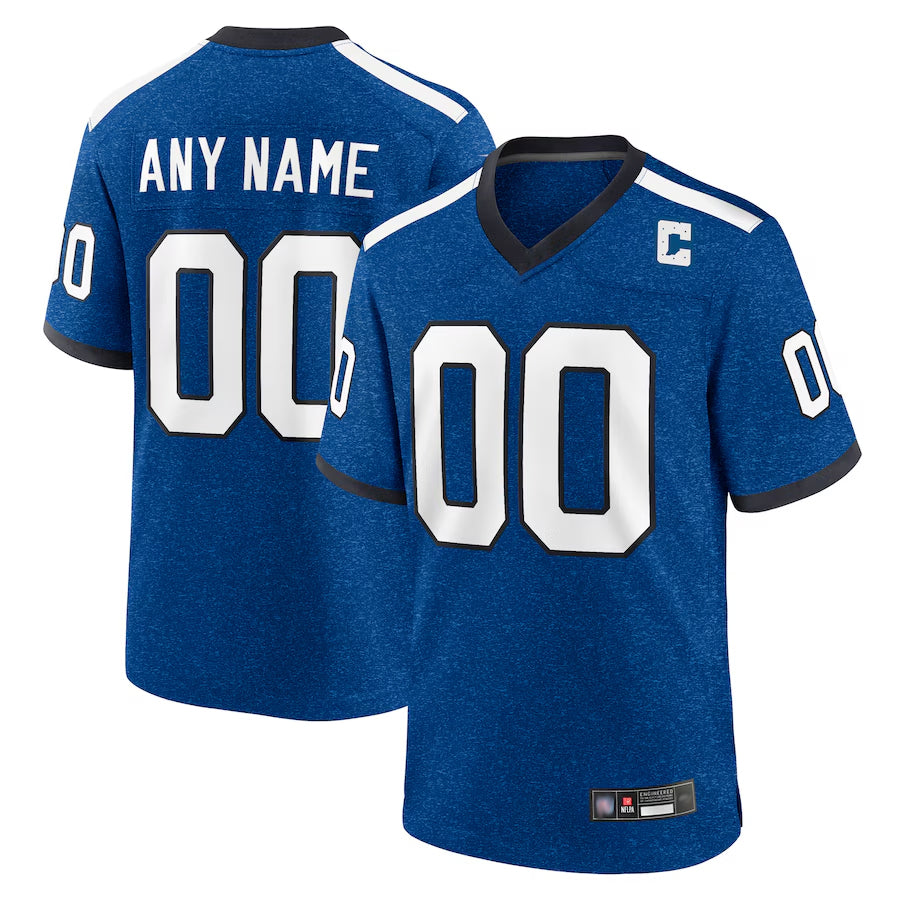 Friene Custom IN.Colts Blue Indiana Nights Replica Game Stitched Jerseys