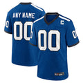 Friene Custom IN.Colts Blue Indiana Nights Replica Game Stitched Jerseys