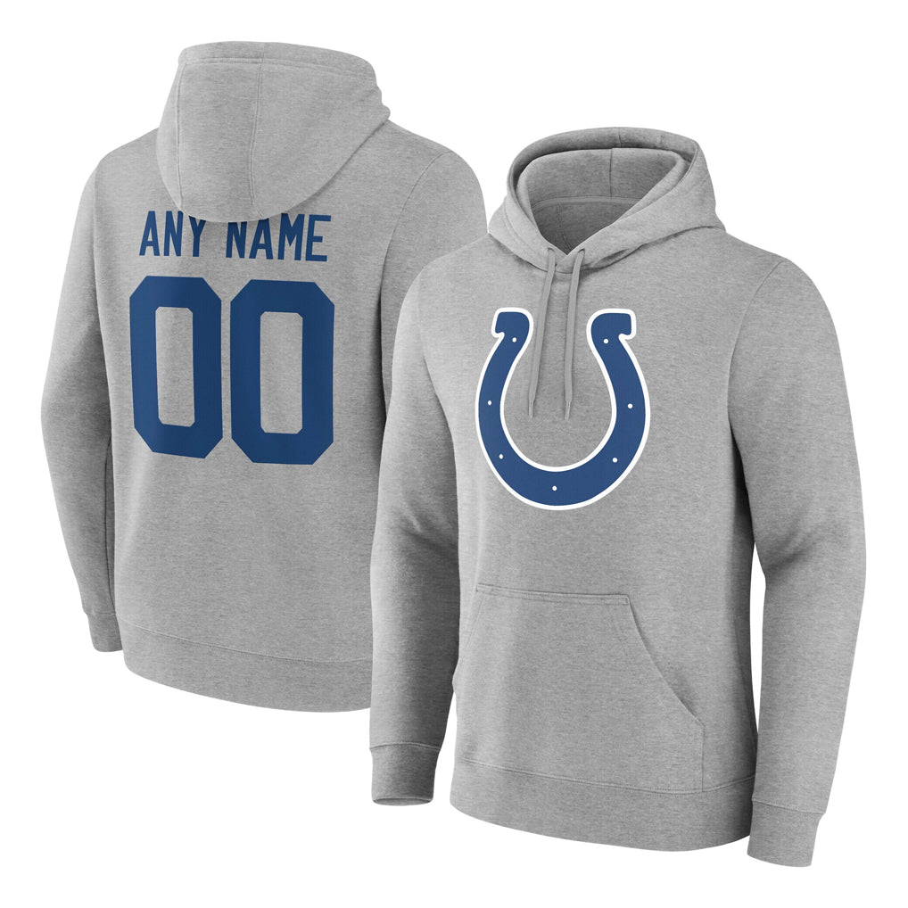 Friene Custom IN.Colts Heather Gray Club Fleece Hoodie Limited Any Name & Numbers Stitched Jerseys