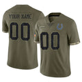 Friene Custom IN.Colts Olive Salute To Service Limited Any Name & Numbers Stitched Jerseys