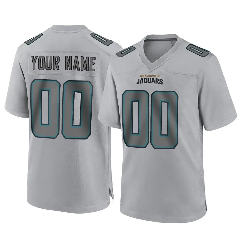 Friene Custom J.Jaguars Gray Atmosphere Fashion Home Game Any Name & Numbers Stitched Jerseys