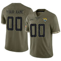 Friene Custom J.Jaguars Olive Salute To Service Limited Stitched Jerseys