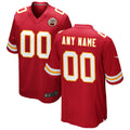 Friene Custom KC.Chiefs Red Replica Game Stitched Jerseys