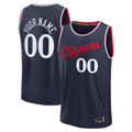 Friene Custom L.Clippers Navy Fast Break Stitched Jerseys- Icon Edition