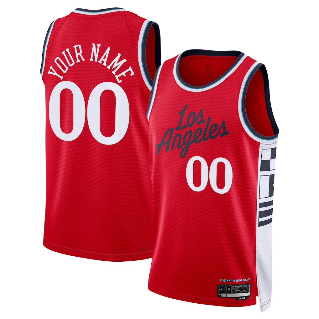 Friene Custom L.Clippers Red 202425 Swingman Stitched Jerseys- Statement Edition