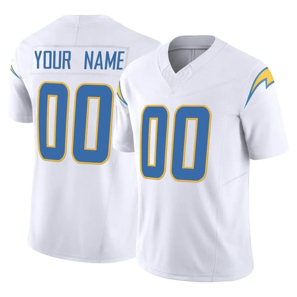Friene Custom LA.Chargers White Limited Vapor F.U.S.E. Home Game Any Name & Numbers Stitched Jerseys